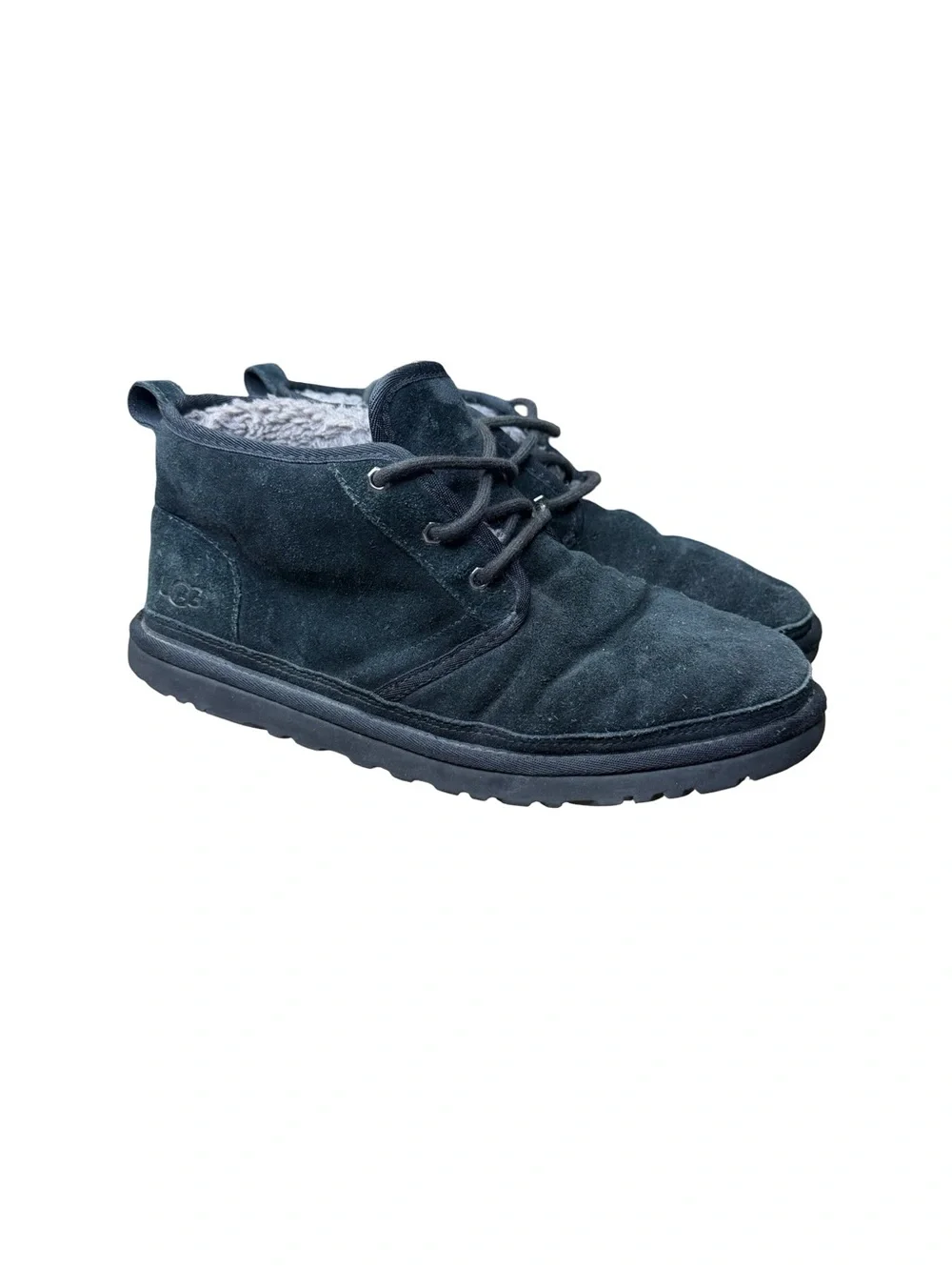 ✨ UGG Neumel Chukka Boots Black Suede Sheepskin Lined Men’s Size 11 🖤